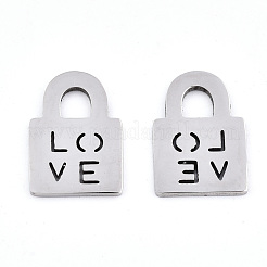 Anlaufgeschützte Charms aus Edelstahl 201&nbsp;STAS-S081-059