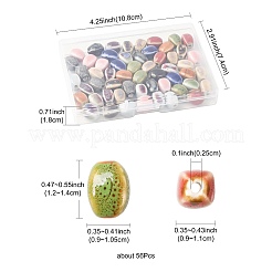 Perline di porcellana fatte a mano in 13 colore&nbsp;PORC-FS0001-31