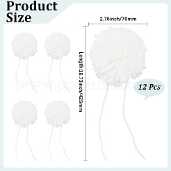 12 palla di pompon in poliestere fai da te&nbsp;AJEW-CY0002-95B