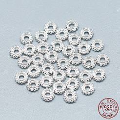 925 granulierte Abstandsperlen aus Sterlingsilber&nbsp;STER-T002-73S