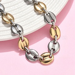 Bracelets en chaîne en acier inoxydable 304 en forme de grain de café pour femmes et hommes&nbsp;BJEW-B169-03GP