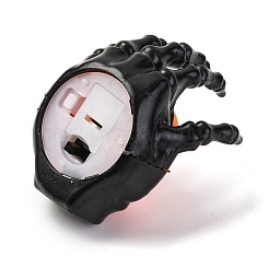 Figuras de luz LED con forma de mano de esqueleto de resina para Halloween&nbsp;AJEW-Z036-02B