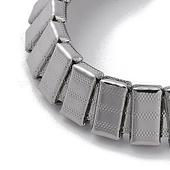 Bracciali a catena rettangolare in acciaio inossidabile 304 anti-ossidazione per donne e uomini&nbsp;BJEW-Q343-09P
