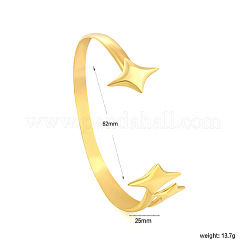 Bracelets manchettes ouverts en acier inoxydable 304&nbsp;WGD4AB0-02