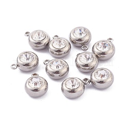 201 breloques strass en acier inoxydable&nbsp;STAS-Z009-03A-04P