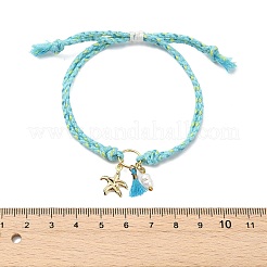 Braccialetti con ciondoli in ottone a forma di stella marina&nbsp;BJEW-JB13886