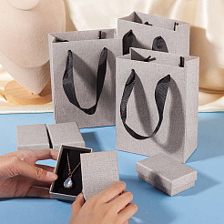 4 Stück rechteckige Schmuckaufbewahrungsboxen aus Papier&nbsp;CON-TA0001-39B-02