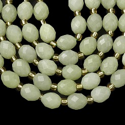 Natürliche Zitronen Jade Perlen Stränge&nbsp;G-F809-A14-01
