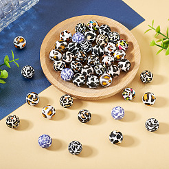 48pcs 12 couleurs perles de silicone&nbsp;SIL-TA0002-61B