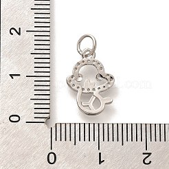 Gestell Messing micro ebnen Zirkonia Anhänger&nbsp;KK-H508-28P-09