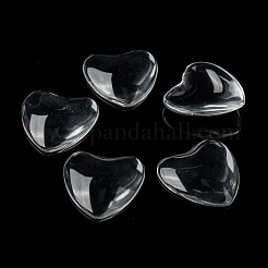 Cabochons cardiaques de verre transparent&nbsp;GGLA-R021-30mm
