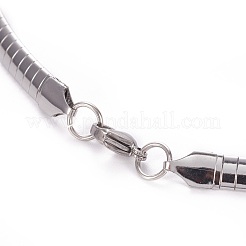 Anlaufgeschützte Schmucksets aus 304 Edelstahl mit Halsketten und Armreifen&nbsp;SJEW-L144-A01-P