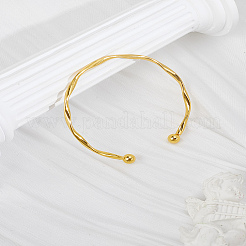 1 bracelet manchette ouvert en alliage&nbsp;BJEW-LP0004-09G