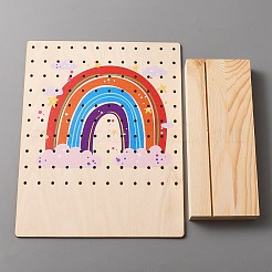 Ohrringständer aus Holz mit abgeschrägter Rückseite&nbsp;EDIS-WH0035-21B