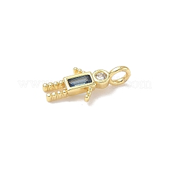 Ottone micro spianare pendenti zirconi&nbsp;ZIRC-I356-17G-A08