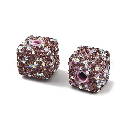 Perline di strass in argilla polimerica a forma di cubo&nbsp;CLAY-NH0001-08B