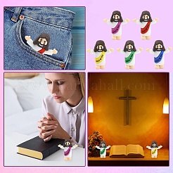 30 stücke 5 farben ostern pvc kunststoff jesus display dekoration&nbsp;DJEW-YW0001-10