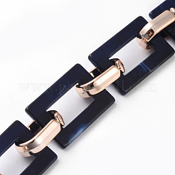 Catene a maglie rettangolari fatte a mano acriliche stile imitazione pietra preziosa&nbsp;X-AJEW-JB00518-05