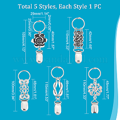 5 Stück 5 Stile Eisen Retro Hutclips&nbsp;FIND-PH0005-79