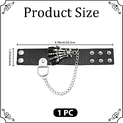 Punk-Armbänder aus PU-Leder&nbsp;DIY-WH20007-369