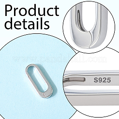 2 Stück 925 Sterlingsilber-Federtorringe&nbsp;STER-SC0001-58
