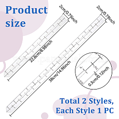 2 Stück 2 Stile Acryl-Messwerkzeug&nbsp;TOOL-GA0002-05