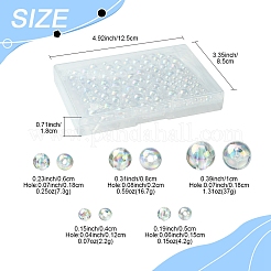 350pcs 5 Arten transparente Acrylperlen&nbsp;MACR-FS0001-91