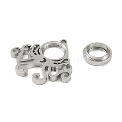 Pendentifs médaillons en acier inoxydable 304&nbsp;STAS-S132-02P