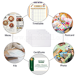60 porte-cartes de visite en plastique transparent&nbsp;AJEW-FH0009-08C