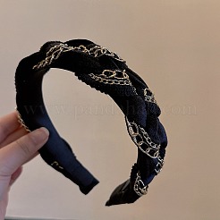 Élastiques à cheveux en chaîne gourmette en tissu&nbsp;PW-WGD3A62-01