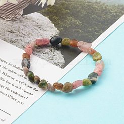 Bracelets extensibles en perles de tourmaline naturelle pour enfants&nbsp;BJEW-JB06250-03