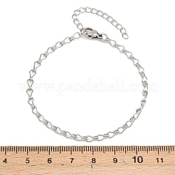 201 Edelstahl-Gliederketten-Armbänder für Damen&nbsp;BJEW-G767-01B-P