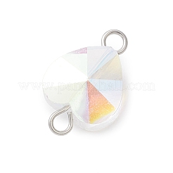 Dijes de conector de vidrio transparente facetado&nbsp;PALLOY-JF04115-02