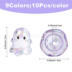 10 capuchon de perles en acrylique transparent.&nbsp;TACR-YW0003-23A