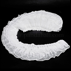 5 Yards Polyester-Spitzenbesatz mit plissierten Blumen&nbsp;OCOR-GF0003-89A