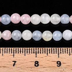 Teñidos naturales blancas abalorios de jade hebras&nbsp;G-T140-4mm-A03