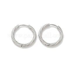 Orecchini a cerchio twist in acciaio inossidabile 304 per donna&nbsp;EJEW-A130-02C-P