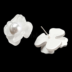 Boucles d'oreilles à fleurs en acrylique 3d&nbsp;MACR-K354-01