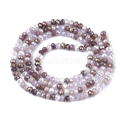 Chapelets de perles en verre électroplaqué&nbsp;X-EGLA-S192-001A-B01