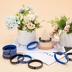 20 ensemble de bracelets en silicone à cordon étoile&nbsp;BJEW-GF0001-15A