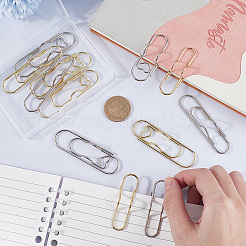 12 Stück 4 Stile Stiftclips aus Kohlenstoffstahl/Eisen für Notizbuch&nbsp;FIND-SP0002-97