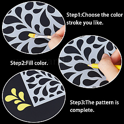 5 Blatt geometrische Zeichen- und Malschablonen mit ausgehöhlten Haustieren&nbsp;DIY-GF0009-79