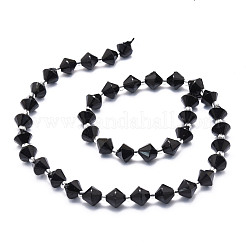 Natürliche schwarze Turmalin Perlen Stränge&nbsp;G-E569-C15