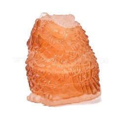 Figurine de hibou sculptée en agate rouge naturelle&nbsp;G-Q615-03D