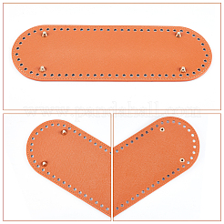 4pcs 4 Farben PU-Leder ovaler langer Taschenboden&nbsp;FIND-PH0002-33