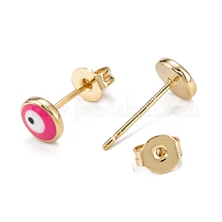 Messing-Emaille-Ohrstecker&nbsp;EJEW-D274-02M-02