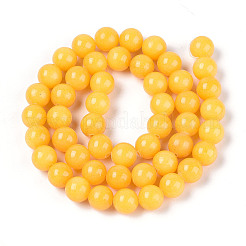 Gefärbte natürliche Mashan-Jade-Rundperlenstränge&nbsp;G-T139-8mm-67A