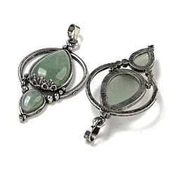 Pendentifs en aventurine vert naturel&nbsp;G-F766-04AS-03
