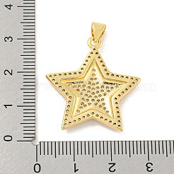 Ciondoli in ottone con placcatura a cremagliera con micro pavé di zirconi chiari&nbsp;KK-K341-74G