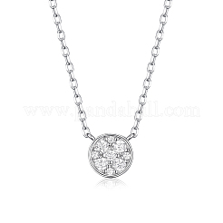 Set di gioielli geometrici con cerchi in zircone in argento sterling per l'uso quotidiano&nbsp;RC3582-4